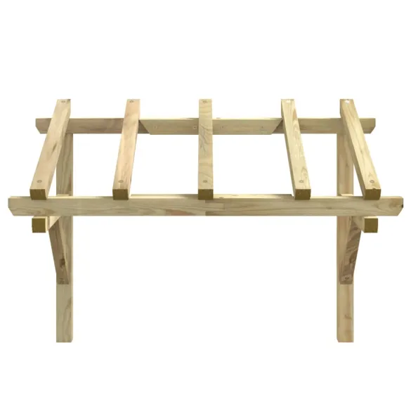 Copertină Ușă Lemn Masiv Pin - 150x100 cm | Livrare Gratuită