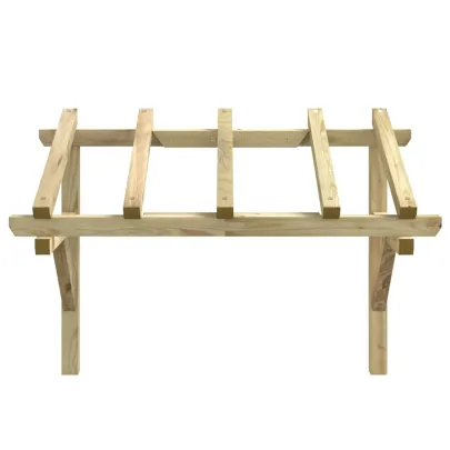 Copertină Ușă Lemn Masiv Pin - 150x100 cm | Livrare Gratuită