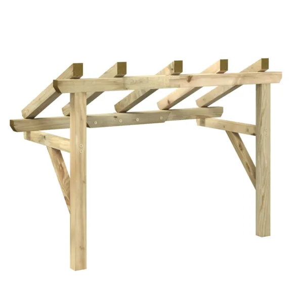 Copertină Ușă Lemn Masiv Pin - 150x100 cm | Livrare Gratuită