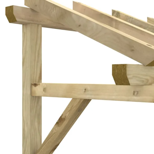 Copertină Ușă Lemn Masiv Pin - 150x100 cm | Livrare Gratuită