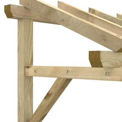 Copertină Ușă Lemn Masiv Pin - 150x100 cm | Livrare Gratuită