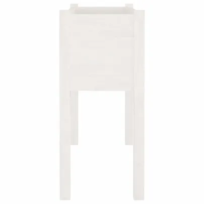 Jardinieră Grădină Albă Lemn Masiv de Pin | Livrare Gratuită