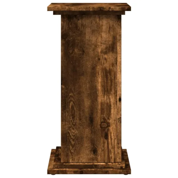 Suport prezentare cu depozitare lemn stejar fumuriu 60 cm