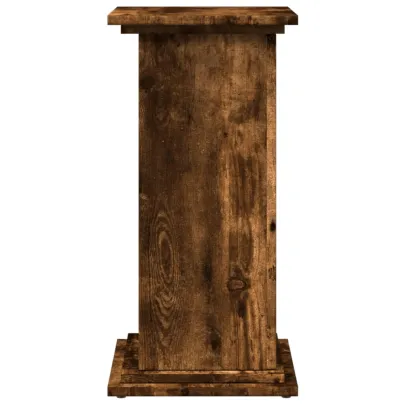 Suport prezentare cu depozitare lemn stejar fumuriu 60 cm