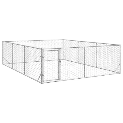 Canisă Exterior Câini 3x4x1m Oțel Galvanizat - Livrare Gratuită