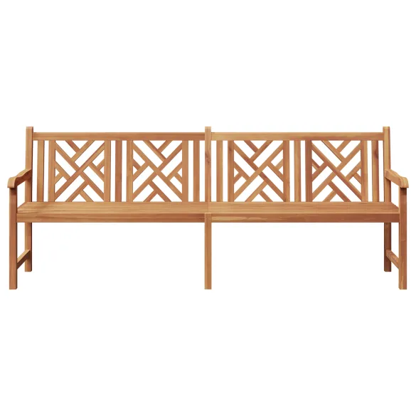 Bancă de Grădină Maro Lemn Masiv de Tec - Livrare Gratuită