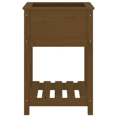 Jardinieră cu Raft Lemn Masiv Pin - Livrare Gratuită