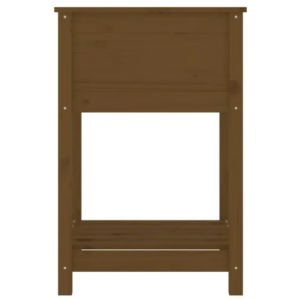 Jardinieră cu Raft Lemn Masiv Pin - Livrare Gratuită