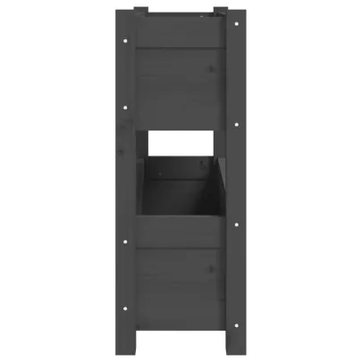 Jardinieră Gri Lemn Masiv de Pin - 77x25x66 cm | Livrare Gratuită