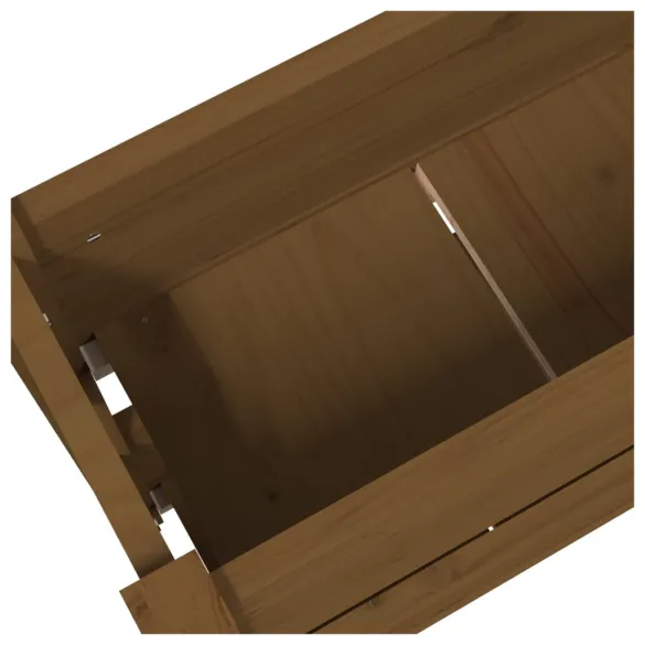 Jardinieră Lemn Masiv de Pin - Decor Grădină Rustic