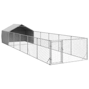 Canisă Câini Exterior 8x2x1.5m Oțel Galvanizat - Livrare Gratuită 2