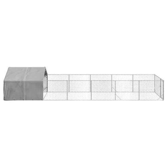 Canisă Câini Exterior 8x2x1.5m Oțel Galvanizat - Livrare Gratuită