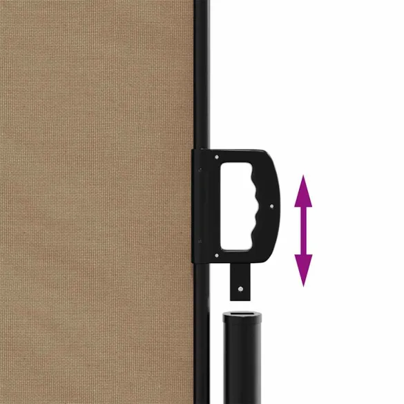 Copertină Laterală Retractabilă 100x500 cm - Gri Taupe