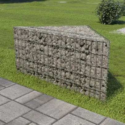 Strat Înălțat Gabion Oțel Galvanizat 75x75x50 cm
