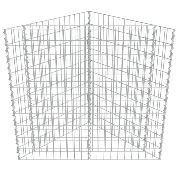 Strat Înălțat Gabion Oțel Galvanizat 75x75x50 cm