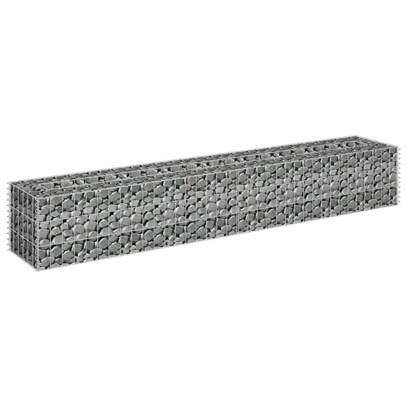 Strat Înălțat Gabion din Oțel Galvanizat - 180x30x30 cm