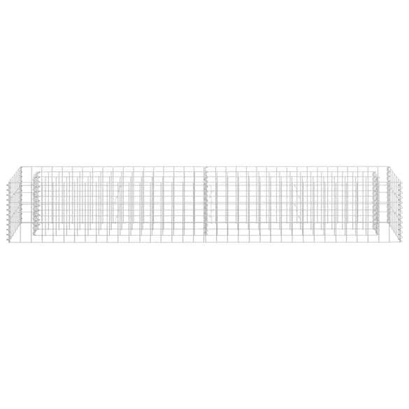 Strat Înălțat Gabion din Oțel Galvanizat - 180x30x30 cm