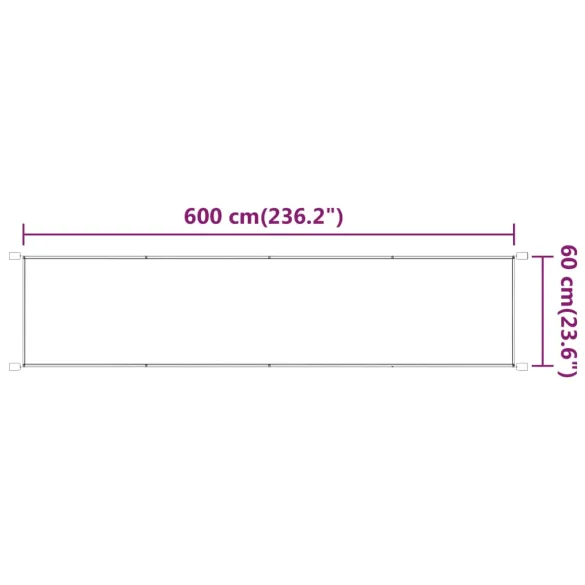 Copertină Verticală Albă Oxford 60x600 cm - Livrare Gratuită