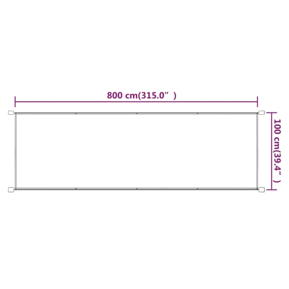 Copertină verticală teracotă 100x800 cm - Oxford rezistent Copertină verticală teracotă 100x800 cm - Oxford rezistent