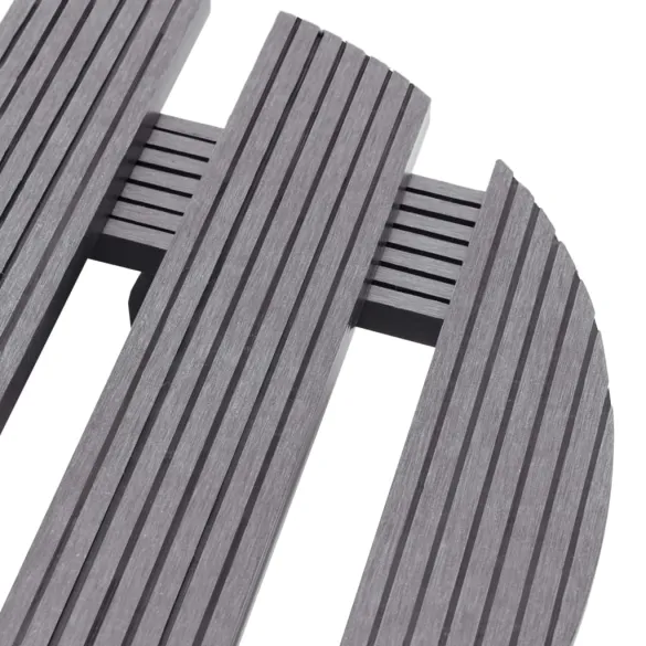 Suporturi cu Role pentru Plante | Gri | Ø30x7,5 cm | WPC