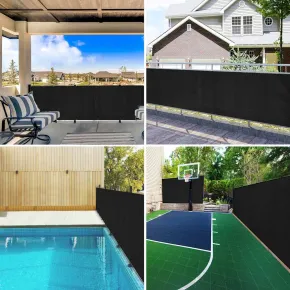 Plasă Protecție Intimitate Negru 1,5x25m HDPE 75g/m² 2