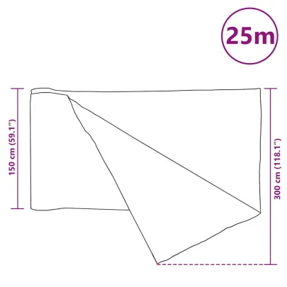 Plasă Protecție Intimitate Negru 1,5x25m HDPE 75g/m²