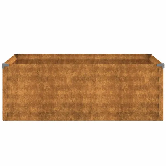 Strat Înălțat Grădină Oțel Corten 100x50x36 cm | Livrare Gratuită