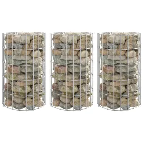 Set Gabion Circular Ø30x50 cm - Oțel Galvanizat Rezistent