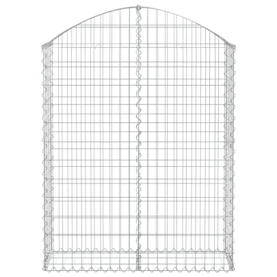 Coș Gabion Arcuit Fier Galvanizat | Barieră Decorativă Grădină