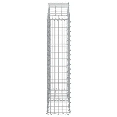 Coș Gabion Arcuit Fier Galvanizat | Barieră Decorativă Grădină