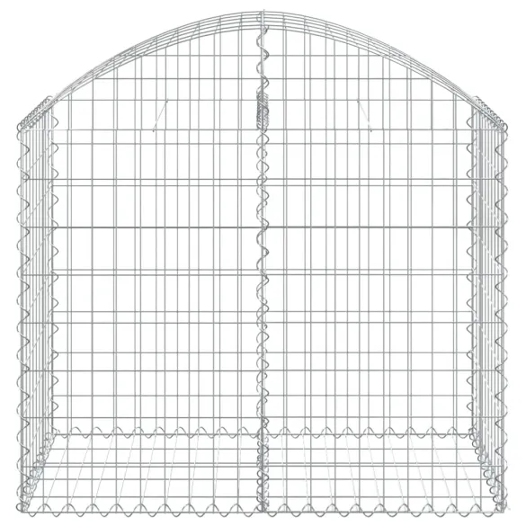 Coș Gabion Arcuit Fier Galvanizat 100x50x80/100 cm | Decor Grădină