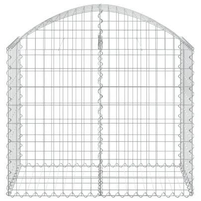 Coș Gabion Arcuit Fier Galvanizat 100x50x80/100 cm | Decor Grădină