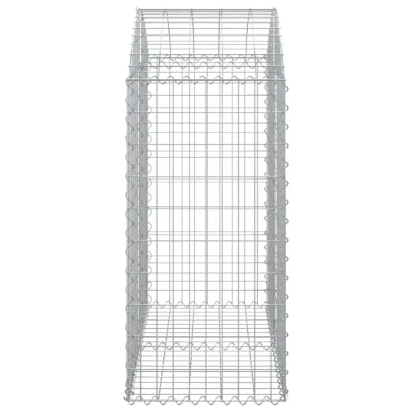 Coș Gabion Arcuit Fier Galvanizat | Gard Decorativ Grădină