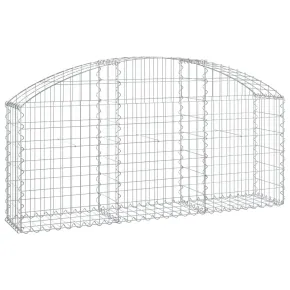 Coș Gabion Arcuit Fier Galvanizat | Barieră Decorativă Grădină 2