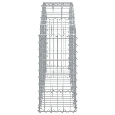 Coș Gabion Arcuit Fier Galvanizat | Barieră Decorativă Grădină