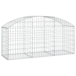 Coș Gabion Arcuit Fier Galvanizat | Barieră Decorativă Grădină 2