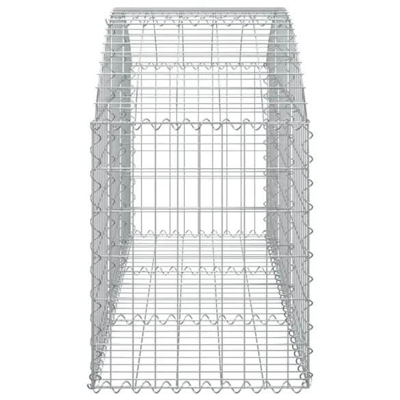 Coș Gabion Arcuit Fier Galvanizat | Barieră Decorativă Grădină