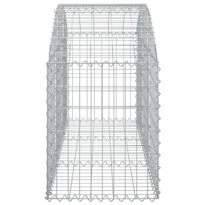 Coș Gabion Arcuit Fier Galvanizat | Barieră Decorativă Grădină