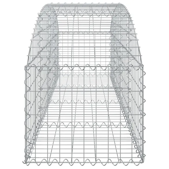 Coș Gabion Arcuit Fier Galvanizat 200x50x40/60 cm | Decor Grădină