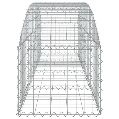 Coș Gabion Arcuit Fier Galvanizat 200x50x40/60 cm | Decor Grădină