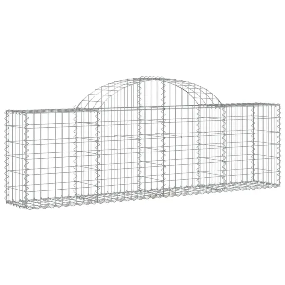 Coș Gabion Arcuit Fier Galvanizat | Barieră Decorativă Grădină