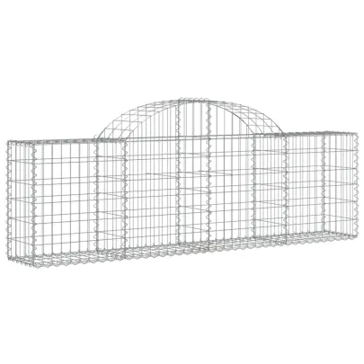 Coș Gabion Arcuit Fier Galvanizat | Barieră Decorativă Grădină