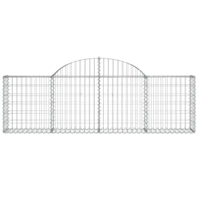 Coș Gabion Arcuit Fier Galvanizat | Barieră Decorativă Grădină