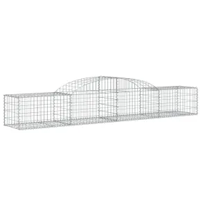 Coș Gabion Arcuit Fier Galvanizat | Barieră Decorativă Grădină 2