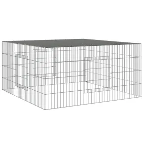 Cușcă Iepuri Fier Galvanizat 110x110x55 cm - Livrare Gratuită 2