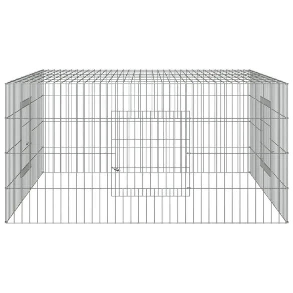 Cușcă Iepuri Fier Galvanizat 110x110x55 cm - Livrare Gratuită