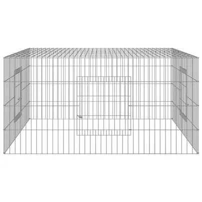 Cușcă Iepuri Fier Galvanizat 110x110x55 cm - Livrare Gratuită