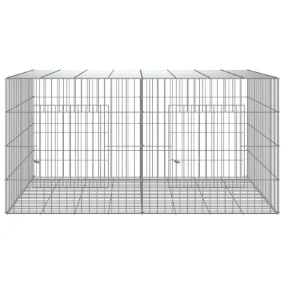 Cușcă pentru iepuri - Fier galvanizat - Livrare gratuită