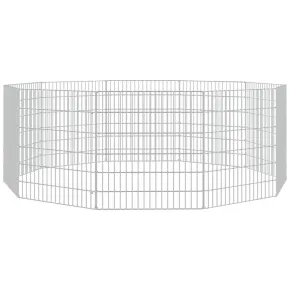 Adăpost pentru Animale - 10 Panouri Fier Galvanizat 54x60 cm 2