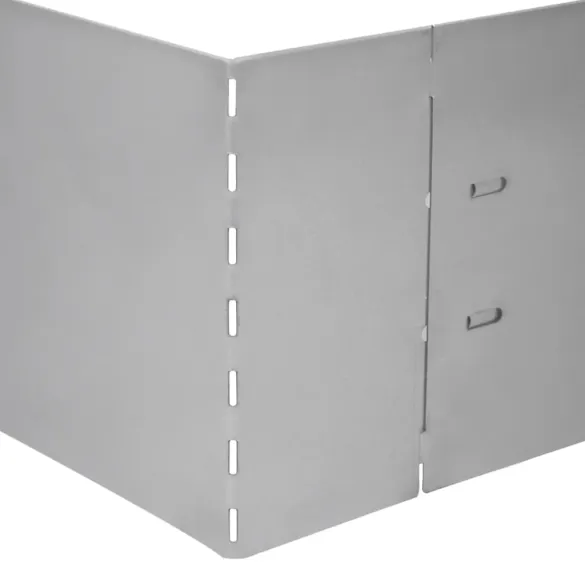 Gard de gazon din oțel galvanizat - 10 bucăți - 100x20 cm